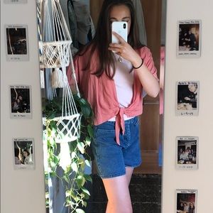 pink wrap shirt NWOT